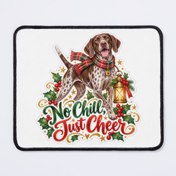 Item preview, No Chill Just Cheer GSP Christmas Dog designed and sold by badburropress.