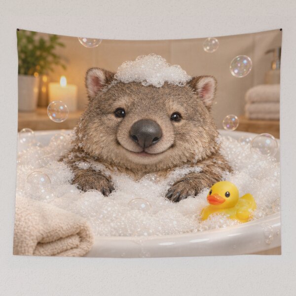 Item preview, Wombat Bathtub Bubble Bliss designed and sold by Sillytoe.