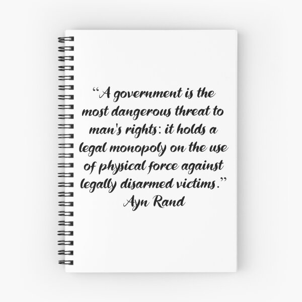 Item preview, Government Holds a Monopoly on Force - Ayn Rand Quote designed and sold by 4ever-Undaunted.