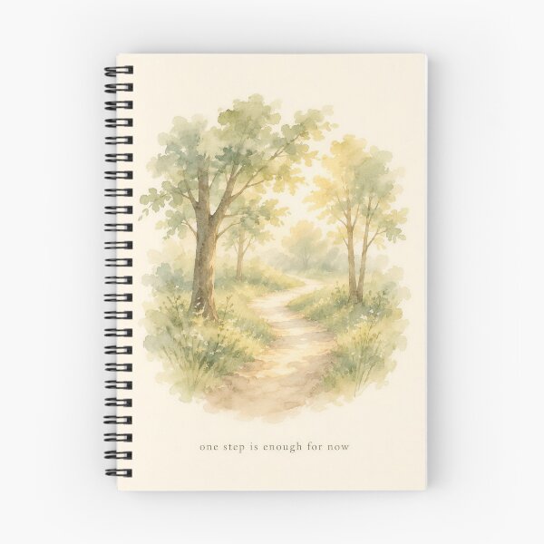 Item preview, One Step Is Enough Path Through Trees Illustration | Mental Health Wall Art designed and sold by FixationStudio.