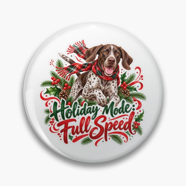 Item preview, Holiday Mode Full Speed GSP Christmas Dog designed and sold by badburropress.