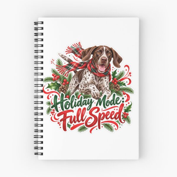 Item preview, Holiday Mode Full Speed GSP Christmas Dog designed and sold by badburropress.