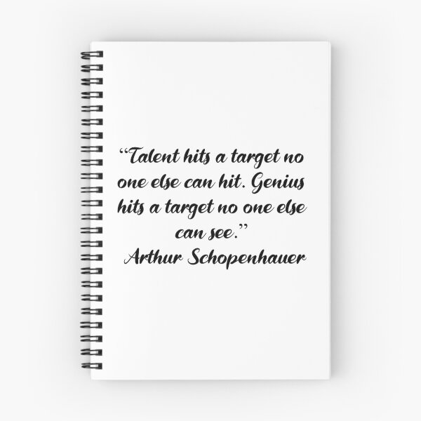 Item preview, Talent Hits a Target, Genius Sees It - Schopenhauer Quote designed and sold by 4ever-Undaunted.