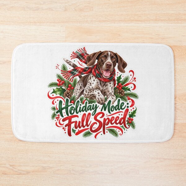 Item preview, Holiday Mode Full Speed GSP Christmas Dog designed and sold by badburropress.