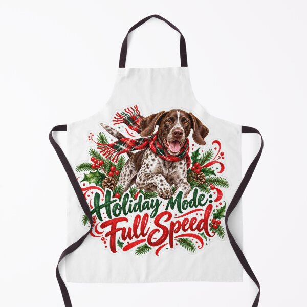 Item preview, Holiday Mode Full Speed GSP Christmas Dog designed and sold by badburropress.