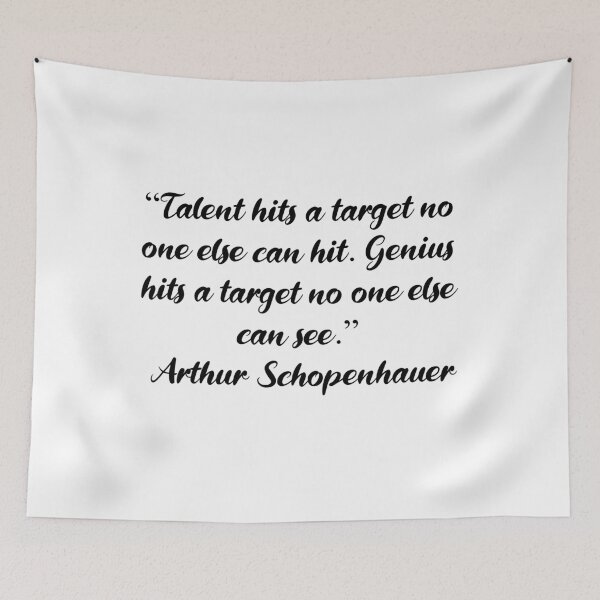 Item preview, Talent Hits a Target, Genius Sees It - Schopenhauer Quote designed and sold by 4ever-Undaunted.