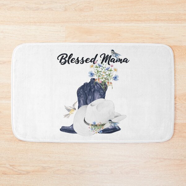 Item preview, Blessed Mama with Cowboy Boots/Hat, Wildflowers & Birds designed and sold by JeweledDesigns.