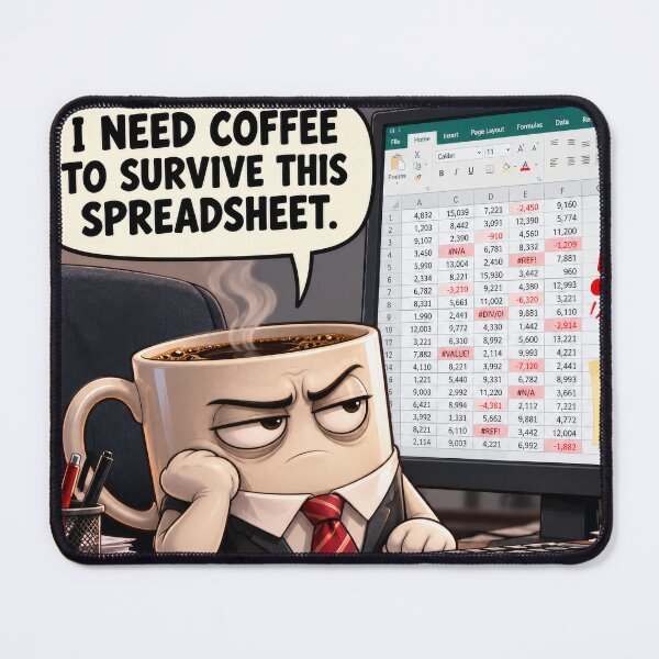 Item preview, I Need Coffee to Survive This Spreadsheet designed and sold by The-Library.