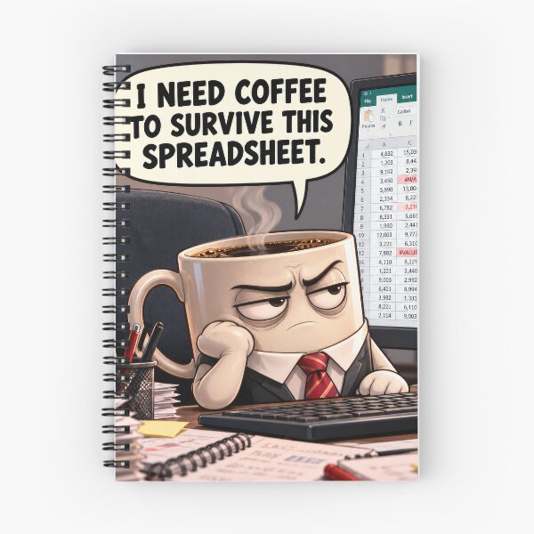 Item preview, I Need Coffee to Survive This Spreadsheet designed and sold by The-Library.