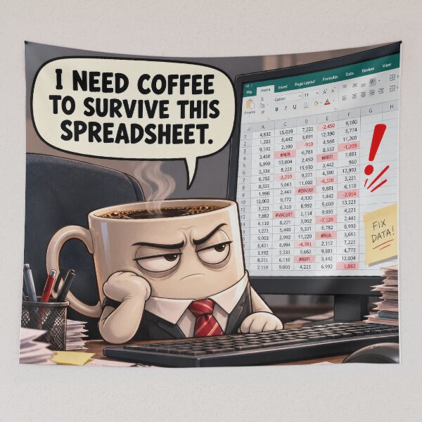 Item preview, I Need Coffee to Survive This Spreadsheet designed and sold by The-Library.