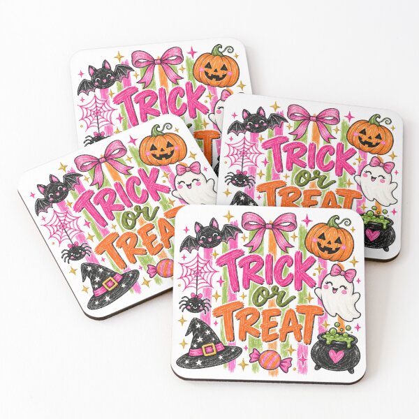 Item preview, Girly Trick or Treat – Pink Coquette Halloween Ghost & Bows designed and sold by Travelslightly.