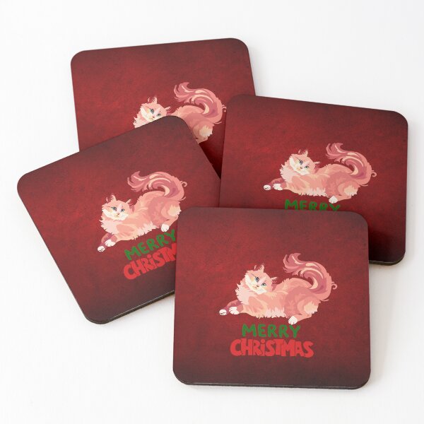 Item preview, Cute Maine Coon Cat Merry Christmas Holiday Art designed and sold by stormk10.