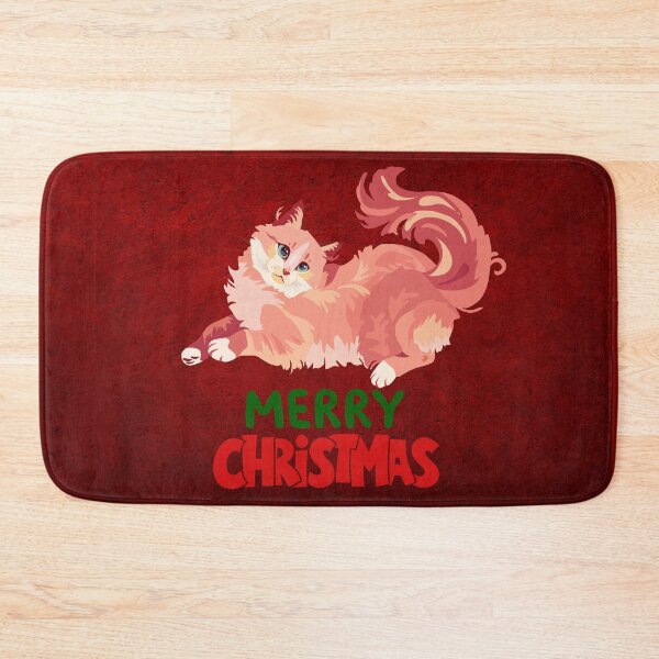 Item preview, Cute Maine Coon Cat Merry Christmas Holiday Art designed and sold by stormk10.