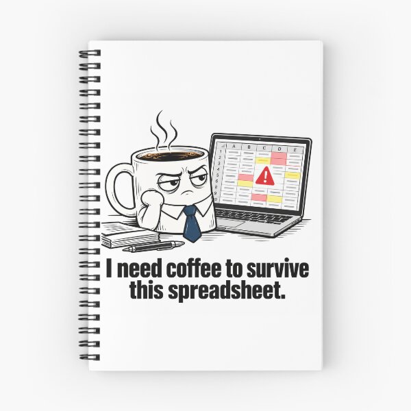 Item preview, Coffee to Survive This Spreadsheet designed and sold by The-Library.