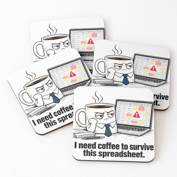 Item preview, Coffee to Survive This Spreadsheet designed and sold by The-Library.