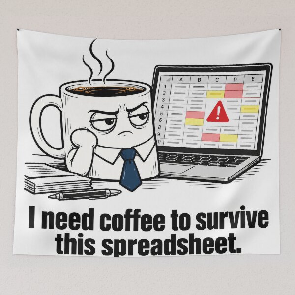 Item preview, Coffee to Survive This Spreadsheet designed and sold by The-Library.