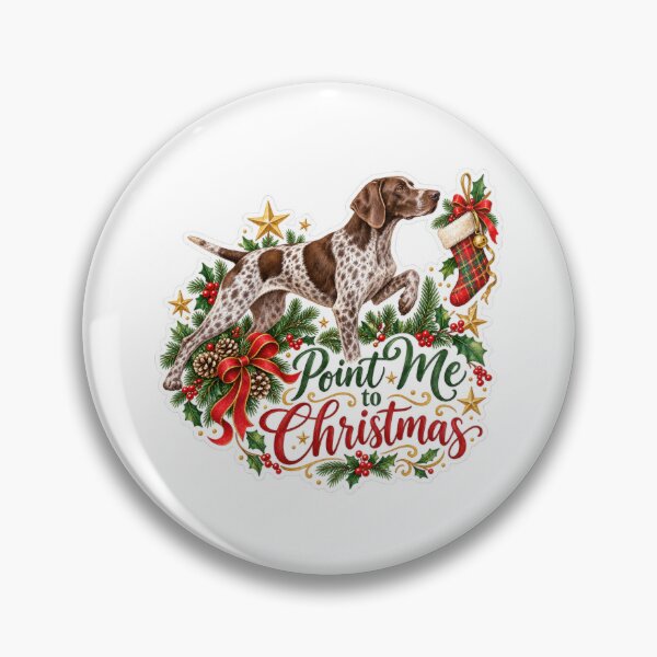 Item preview, Point Me to Christmas German Shorthaired Pointer designed and sold by badburropress.