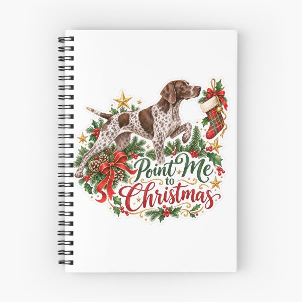 Item preview, Point Me to Christmas German Shorthaired Pointer designed and sold by badburropress.