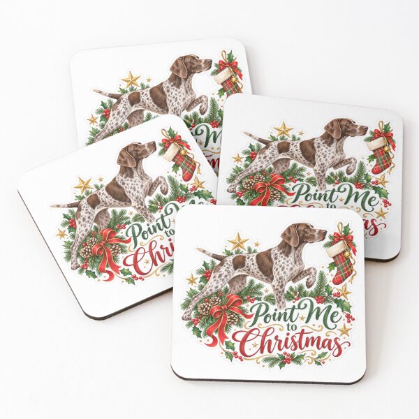 Item preview, Point Me to Christmas German Shorthaired Pointer designed and sold by badburropress.