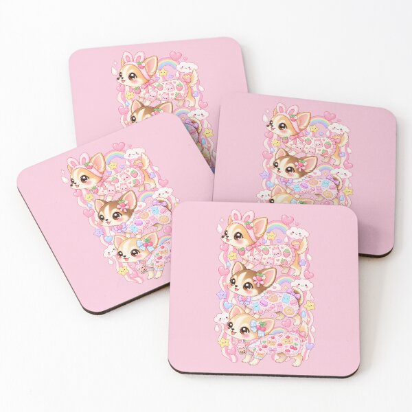 Item preview, Kawaii Chihuahua Pastel Sweets Rainbow Cute Dog Art designed and sold by AmiGraph.
