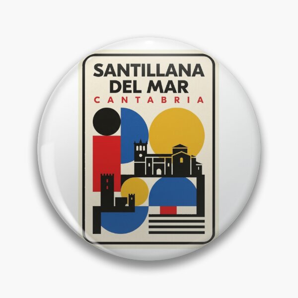 Item preview, Retro Santillana Del Mar Bauhaus Geometric Skyline designed and sold by k3rstman1.