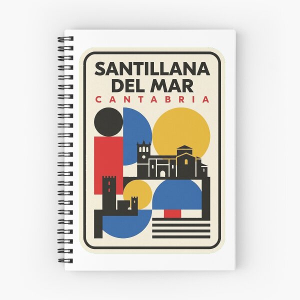 Item preview, Retro Santillana Del Mar Bauhaus Geometric Skyline designed and sold by k3rstman1.