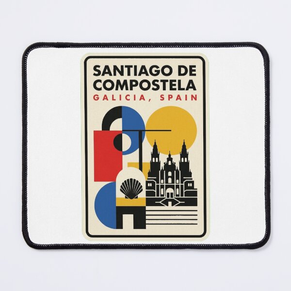 Item preview, Retro Santiago De Compostela Bauhaus Geometric Skyline designed and sold by k3rstman1.