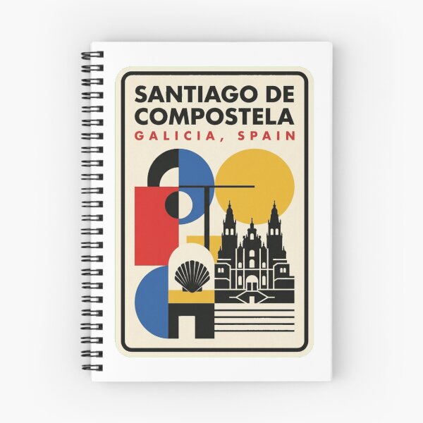 Item preview, Retro Santiago De Compostela Bauhaus Geometric Skyline designed and sold by k3rstman1.