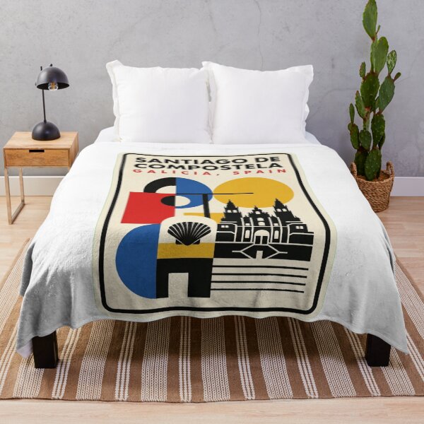 Item preview, Retro Santiago De Compostela Bauhaus Geometric Skyline designed and sold by k3rstman1.