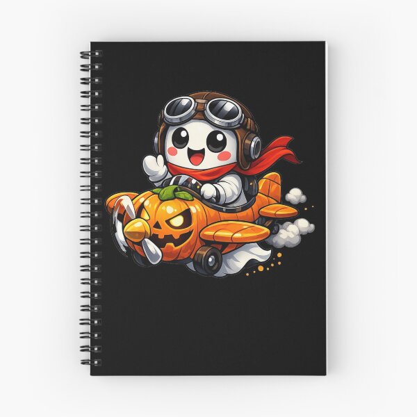 Item preview, Halloween Pilot Ghost – Cute Pumpkin Plane Adventure designed and sold by aliyehc.