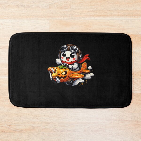Item preview, Halloween Pilot Ghost – Cute Pumpkin Plane Adventure designed and sold by aliyehc.
