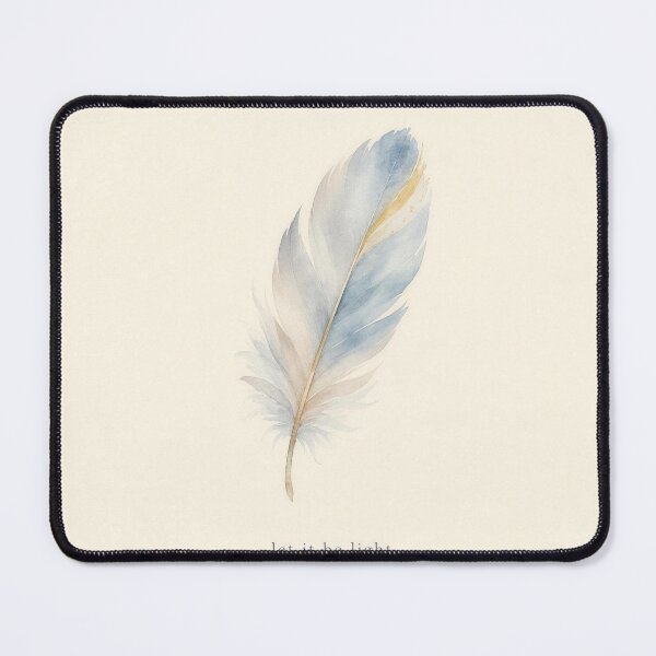 Item preview, Let It Be Light Feather Illustration | Mental Health Wall Art designed and sold by FixationStudio.