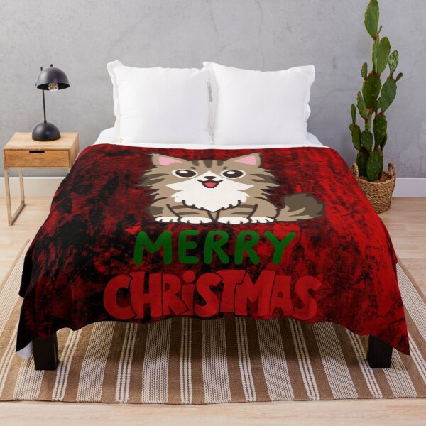Item preview, Cute Maine Coon Cat Merry Christmas Holiday Art designed and sold by stormk10.