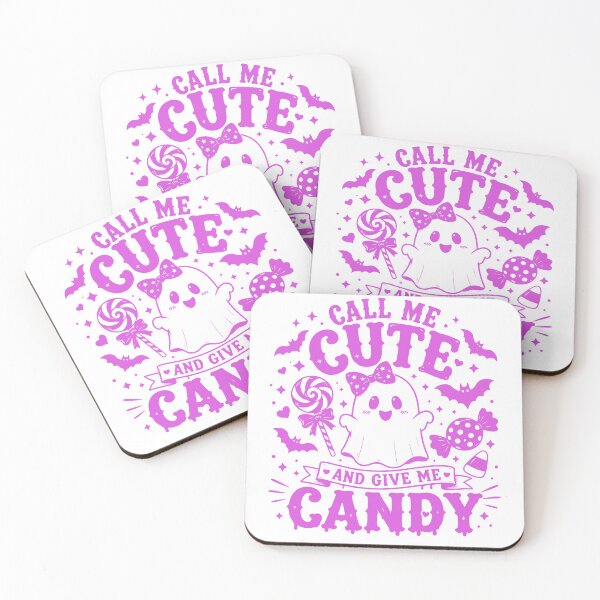 Item preview, Call Me Cute and Give Me Candy – Pink Halloween Ghost designed and sold by Travelslightly.