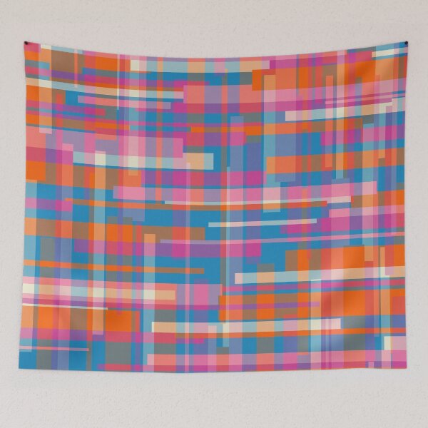 Item preview, Bright and Colorful Geometric Deconstructed Plaid Pattern designed and sold by kierkegaard.