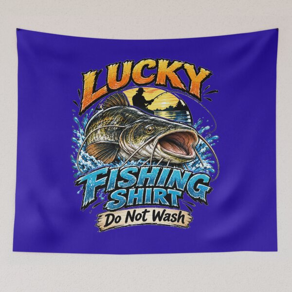 Item preview, Lucky Fishing Shirt Do Not Wash – Funny Fisherman Catfish Humor Art designed and sold by Evelashop.