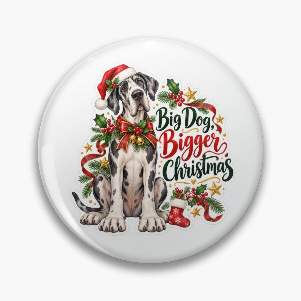 Item preview, Big Dog Bigger Christmas Great Dane Holiday designed and sold by badburropress.