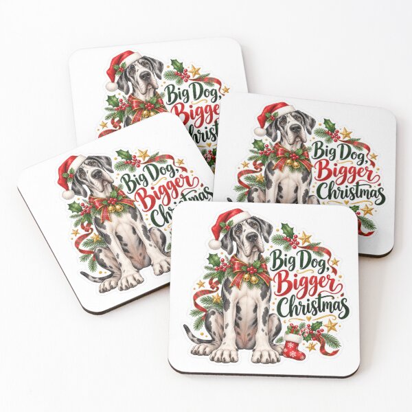 Item preview, Big Dog Bigger Christmas Great Dane Holiday designed and sold by badburropress.