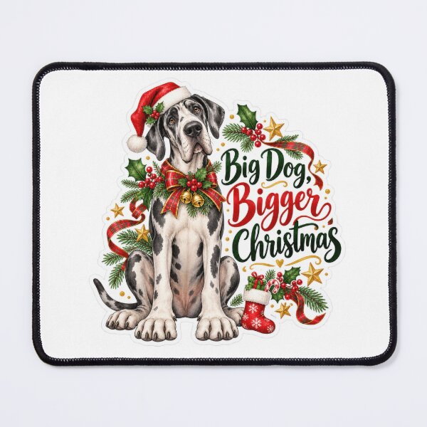 Item preview, Big Dog Bigger Christmas Great Dane Holiday designed and sold by badburropress.