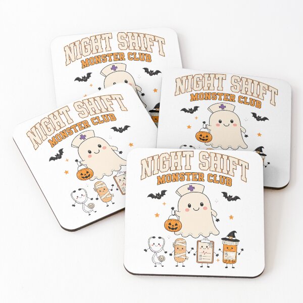 Item preview, Night Shift Monster Club Cute Nurse Halloween Ghost designed and sold by justinhmorton.