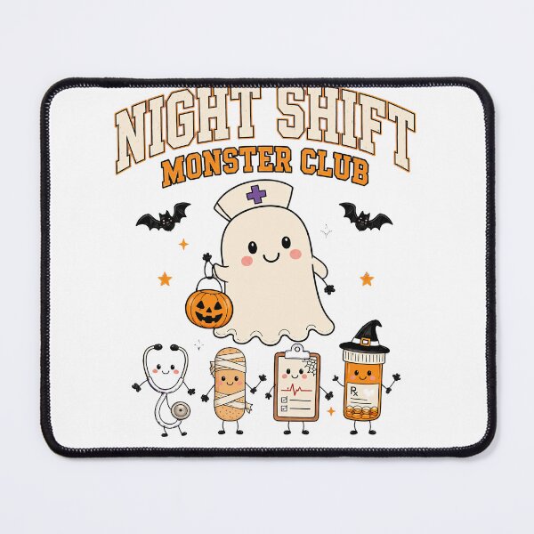 Item preview, Night Shift Monster Club Cute Nurse Halloween Ghost designed and sold by justinhmorton.