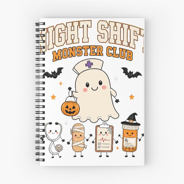 Item preview, Night Shift Monster Club Cute Nurse Halloween Ghost designed and sold by justinhmorton.