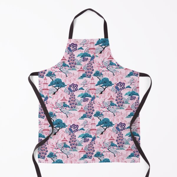 Item preview, Pink Peacock Chinoiserie designed and sold by Beatitudes Design.