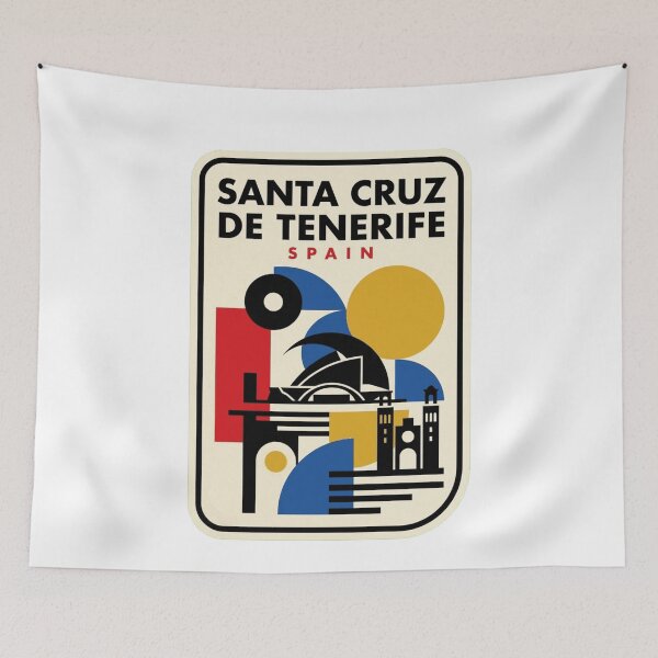 Item preview, Retro Santa Cruz De Tenerife Bauhaus Geometric Skyline designed and sold by k3rstman1.