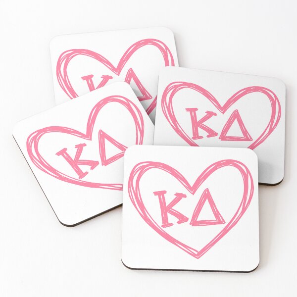 Item preview, Pink KΔ Hand-Drawn Heart designed and sold by summer-loving.