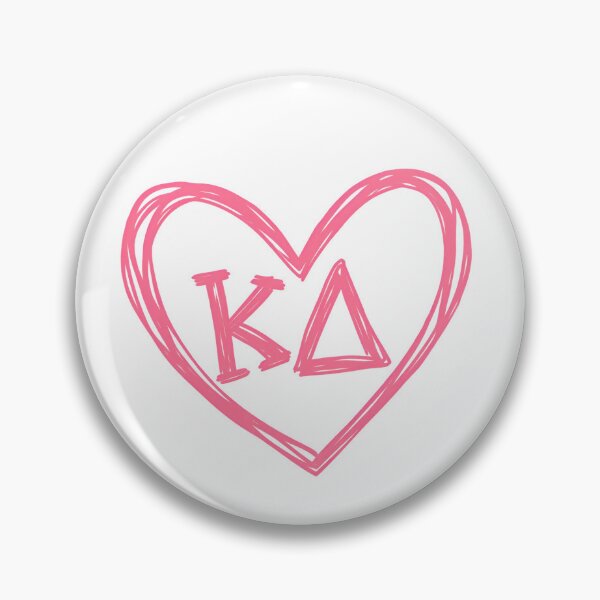 Item preview, Pink KΔ Hand-Drawn Heart designed and sold by summer-loving.