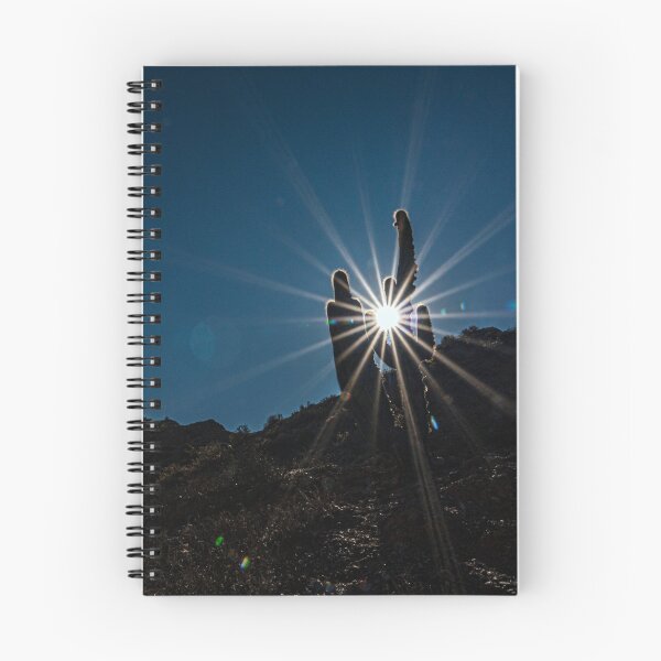 Item preview, Cardoon cactus against the light of the sun and blue star designed and sold by Keltoi-art.