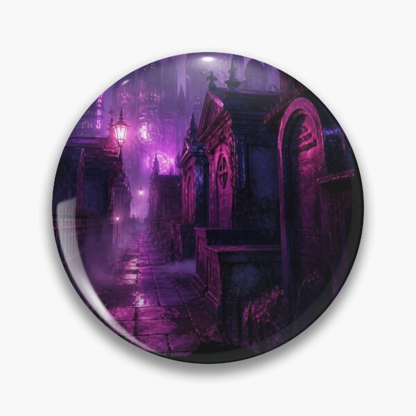 Item preview, Gothic Cyberpunk Cemetery Techwear Frame Graphic designed and sold by LazyDayzCo.
