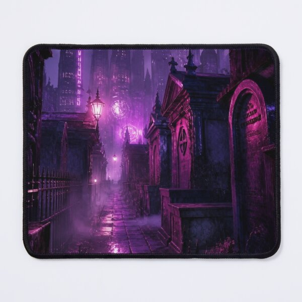 Item preview, Gothic Cyberpunk Cemetery Techwear Frame Graphic designed and sold by LazyDayzCo.