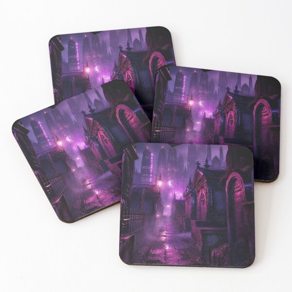 Item preview, Gothic Cyberpunk Cemetery Techwear Frame Graphic designed and sold by LazyDayzCo.